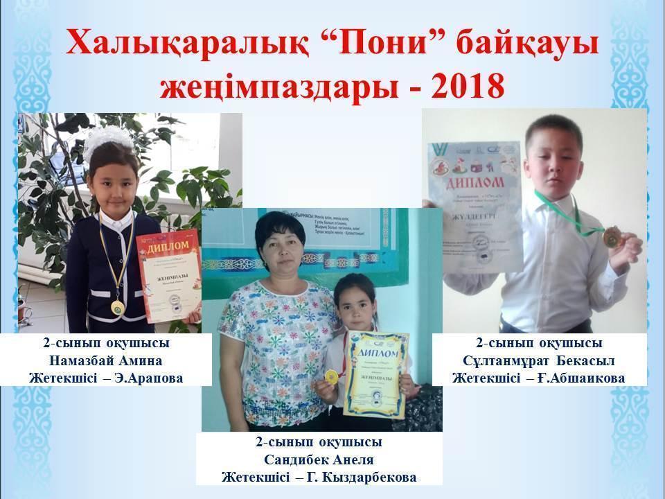 2017-2018 Оқу жылының жетістіктері